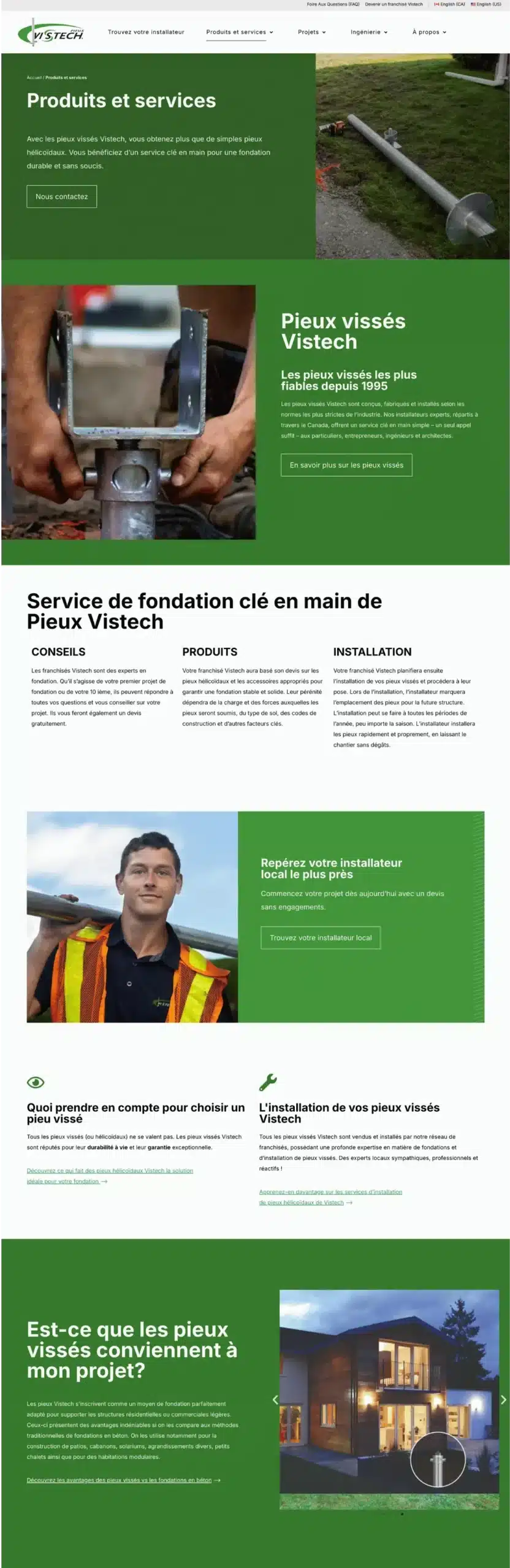 Page de service concessionnaire